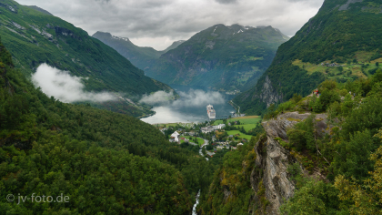 Blick auf den Geirangerfjord