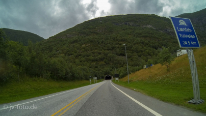 Einfahrt zum Lærdaltunnel